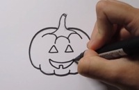 Halloween pompoen leren tekenen!