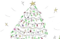 Kerstmis - Jill - Glamour kerstboom tekenen