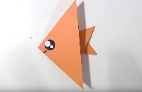 Vissen vouwen van papier (origami)