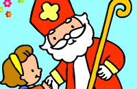 Kleurplaat Sinterklaas