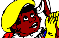 Kleurplaat Zwarte Piet