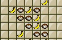 Vijf apen op een rij